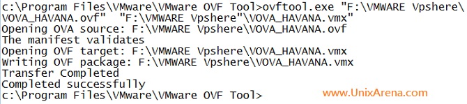 copied vmdk files not converting to ovf